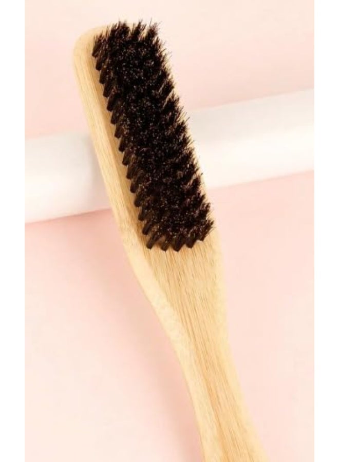 Natural Wooden Handle Hair & Beard Brush – Professional Bristles for Detangling, Softening Hair and Reducing Frizz While Drying - Image 2